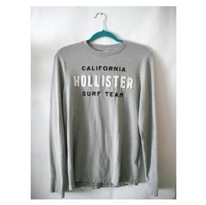 Hollister Long Sleeve Grey Tee T-Shirt Large